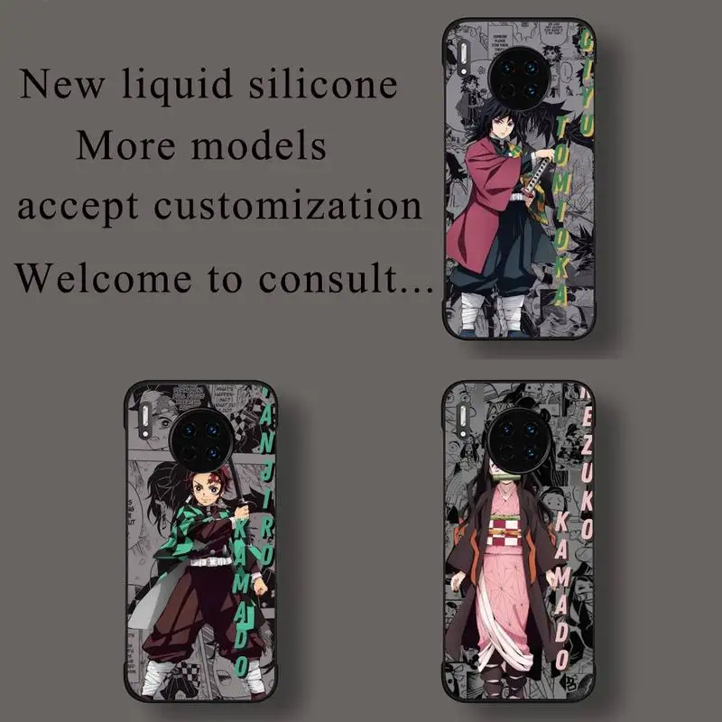 

demon slayer anime Kimetsu No Yaiba anime Phone Case For Huawei honor Mate 30 40 50 20 8 70 5 9 10 Pro P x i s y Lite nova