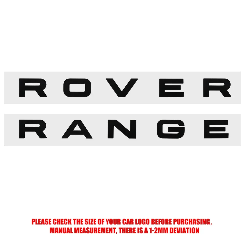 

3d логотип ABS, эмблема Range Rover, буквы, значок на капот автомобиля, наклейка на капот для Range Rover Sport L320 L322 Evoque Velar, аксессуары