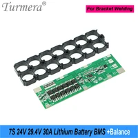 turmera 7s 30a balance bms 24v 29 4v lithium battery protection board can welding 18650 battery holder for e bike e scooter use