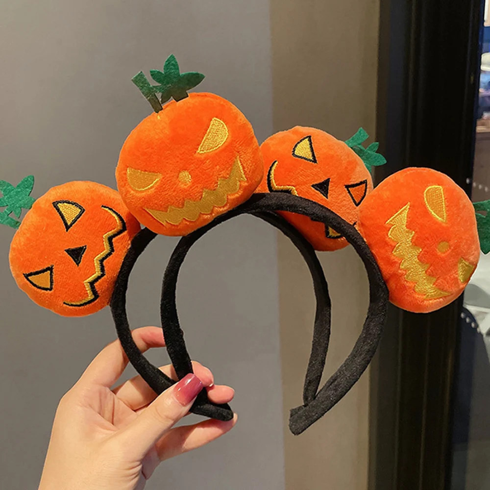 Мультяшная лента для волос на Хэллоуин в форме тыквы милый ужас украшение головы