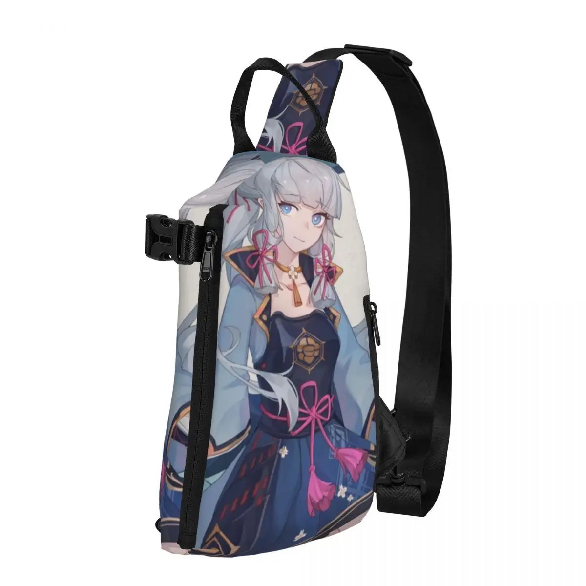 

Genshin Impact Kamisato Ayaka Chest Bags Boy Ukiyo-e Style Trip Shoulder Bag Modern Print Crossbody Bag Phone Fishing Sling Bags