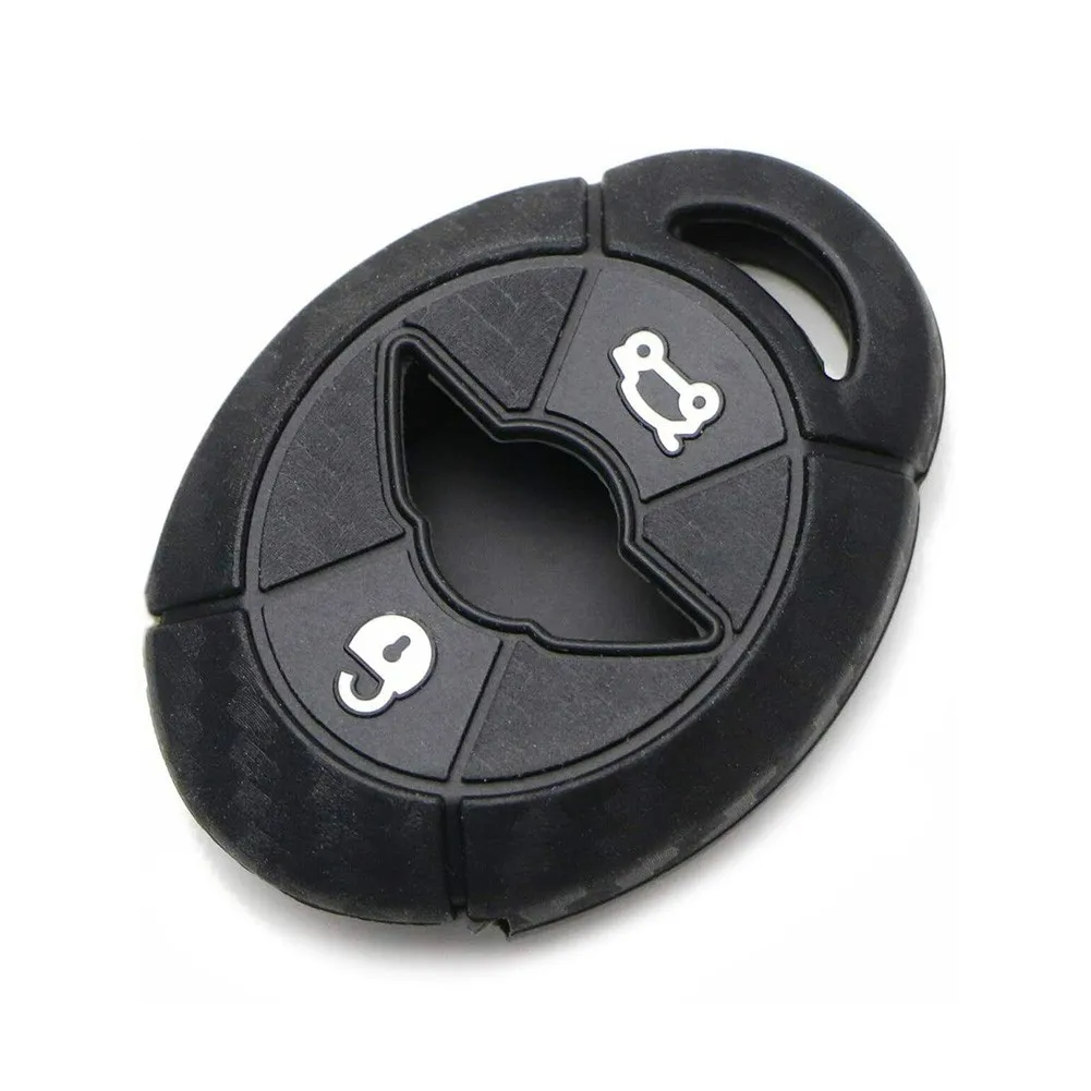

Universal Car Key Cover Silicone Soft Black Case For Mini Cooper S R50 R53