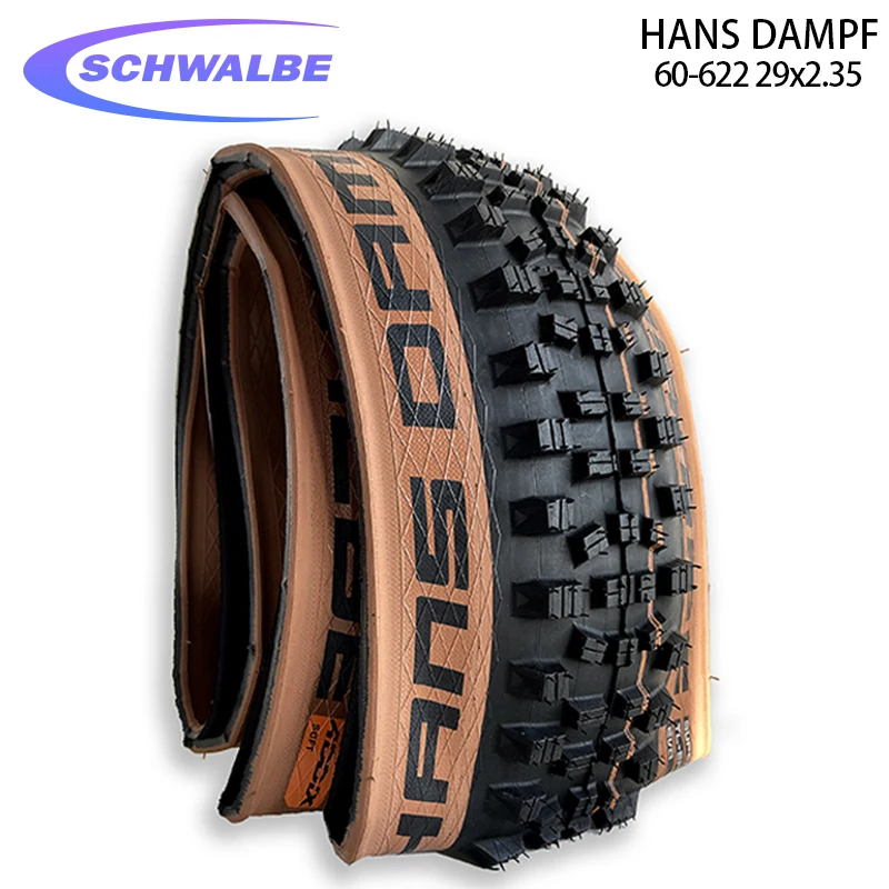 

SCHWALBE HANS DAMPF 29" inch 60-622 29x2.35 Bronze Edge Tubeless Folding Tire for Downhill Bicycle MTB Bike Tires Cycling Parts