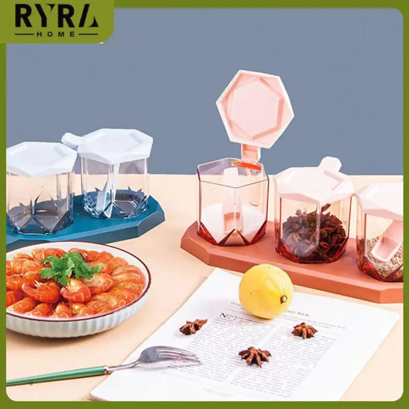 

Kitchen Organizers No Punch Pantry Designed In Different Formats Seasoning Jar With Lid Transparent Food Canister Kitchen Jars