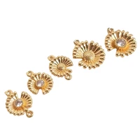2pcs gold plated brass flowers charms daisy zircon pendants for jewelry findings making diy earrings necklaces accessories