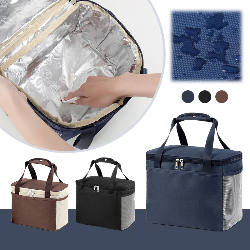 

Thermal Insulated Lunch Bag Cool Bag Portable Picnic Adult Kids Food Storage Box Thickened Waterproof Lunch Box Bag