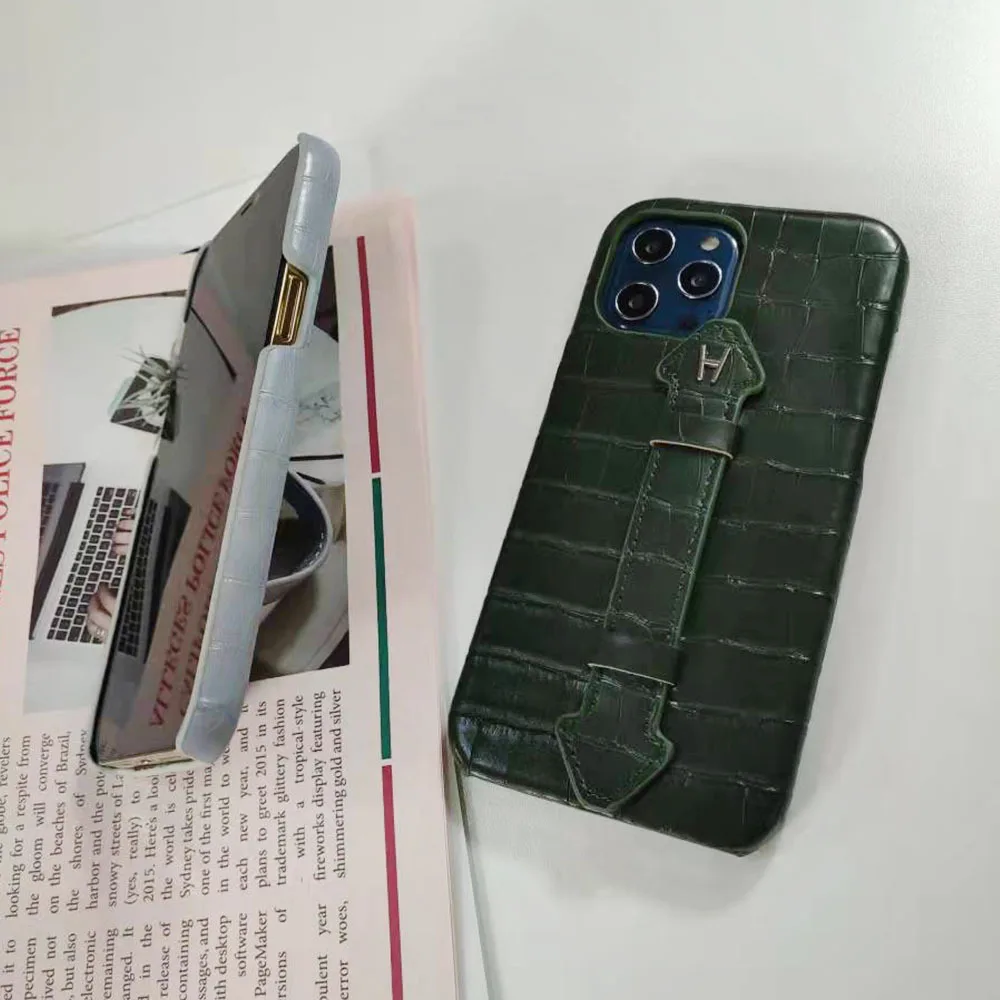 Новый кожаный чехол с крокодиловым узором для iPhone 15promax 14plus 13pro 11 12 Xs Xsmax Xr 8plus
