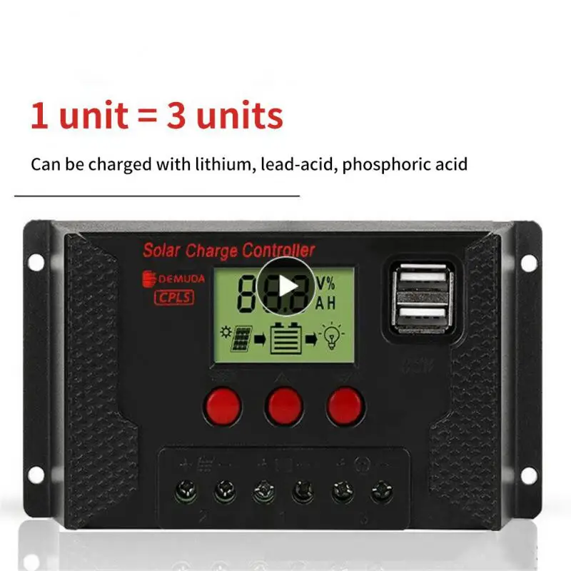 

Solar Controller Display Dual 12v/24v Solar Regulator Battery Charger Hot With Usb Port Lcd Pwm 10a 20a 30a Auto