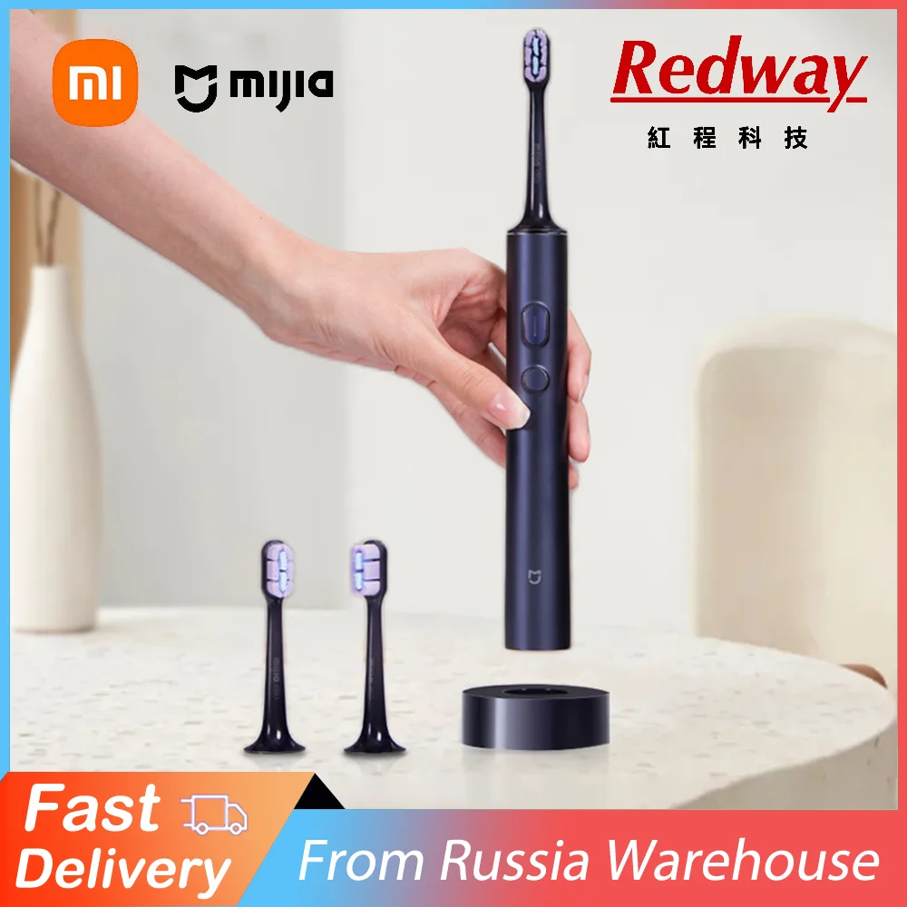 Xiaomi Mijia T700 звуковая электрическая зубная щетка со светодиодным дисплеем IPX7 полностью водонепроницаемая супер плотная мягкая щетина Индуктивная зарядка