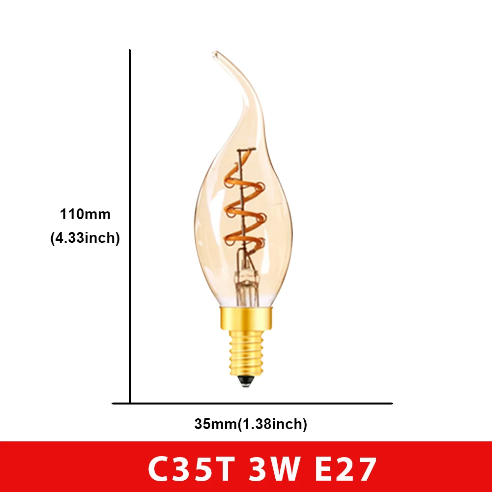 

Спиральные светодиодные лампы GANRILAND 4W теплый желтый