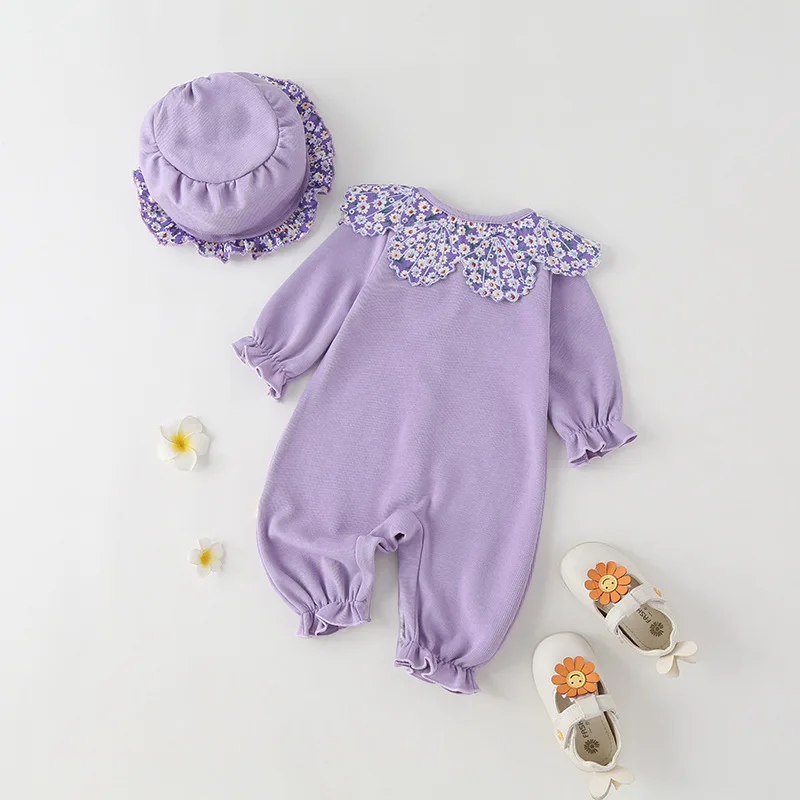 Детский однобортный комбинезон с длинным рукавом на возраст 0-18 месяцев |