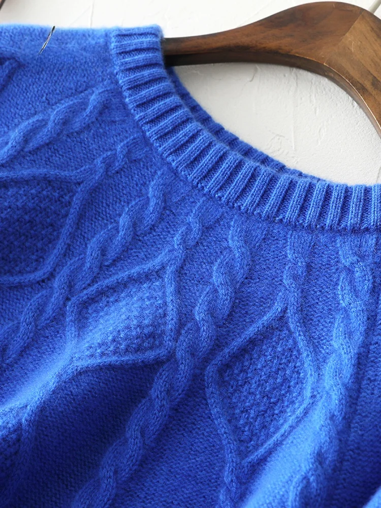 Кашемировый свитер женский с круглым вырезом 00 чистый кашемир осенне-зимний