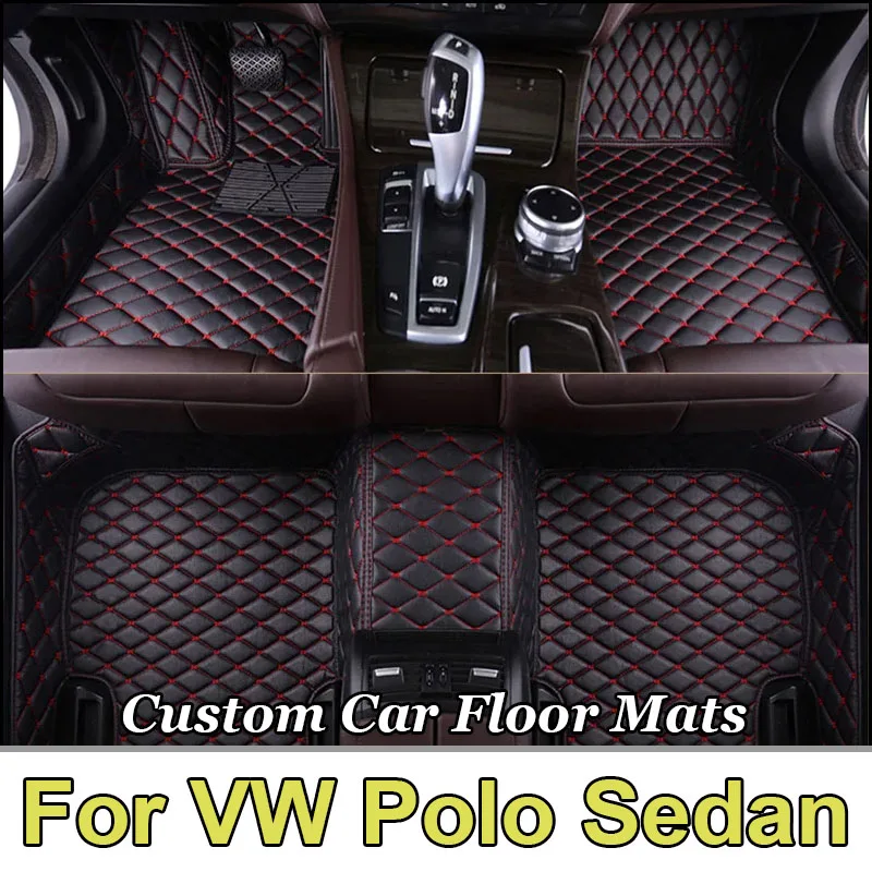 Автомобильные коврики для VW Volkswagen Polo Sedan 2011 2012 2013 2014 2015 2018 автомобильные кожаные
