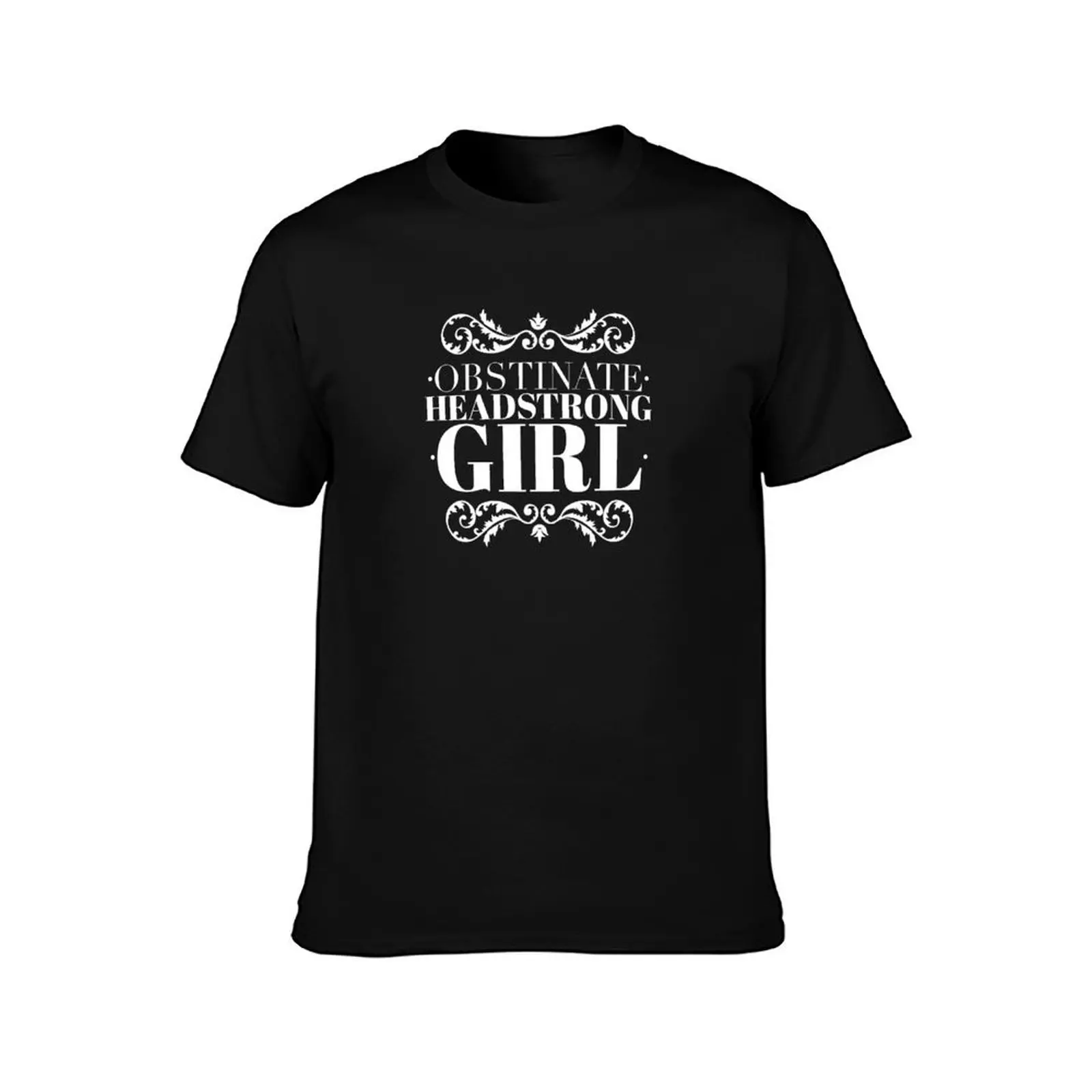 Obstinate HeadStrong Girl цитата Джейн Остин подарочная футболка для любителей книг белая