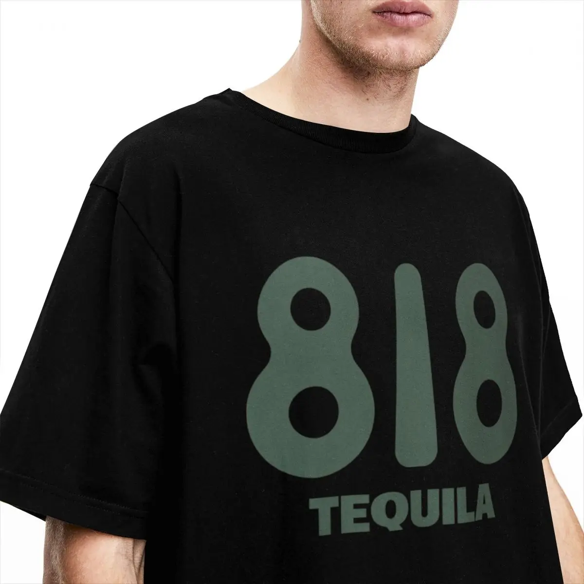 818 Футболка с зеленым логотипом Tequila Wine Harajuku Футболки короткими рукавами Y2K