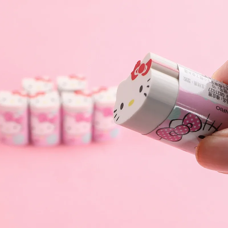 12 Pcs/ Hello Kitty Sanrio Kawaii Stationery Dolls Eraser Rubber Promotional Gift Primary Student Prizes |