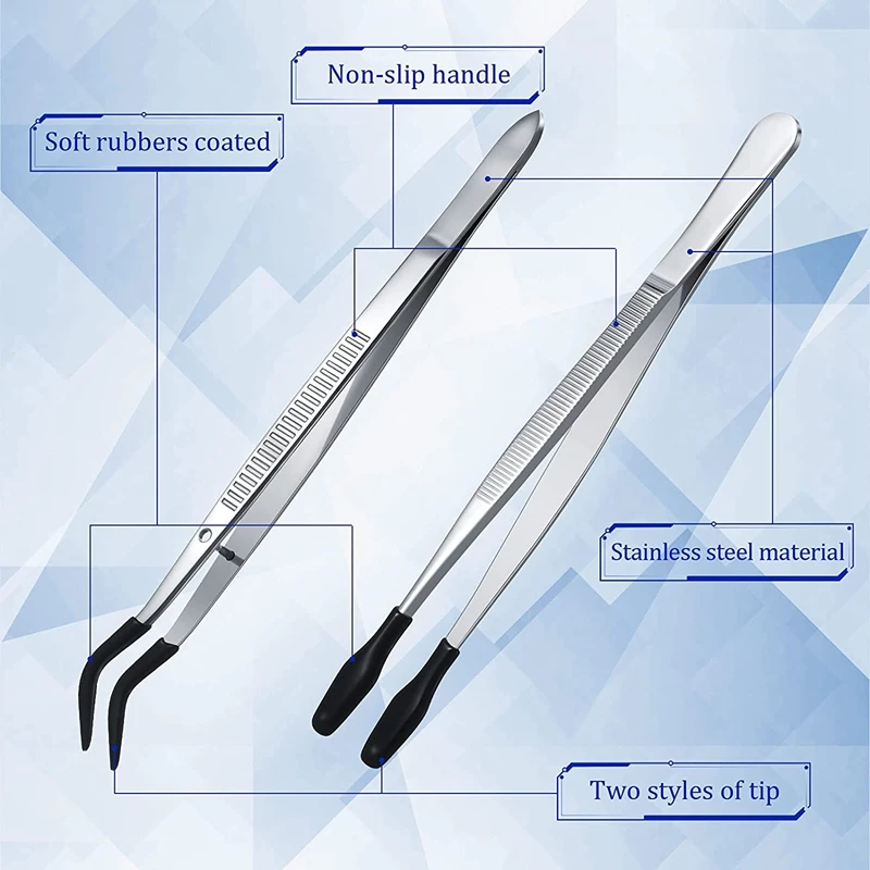 6 шт. пинцета с резиновым наконечником ПВХ силиконовые прецизионные пинцеты