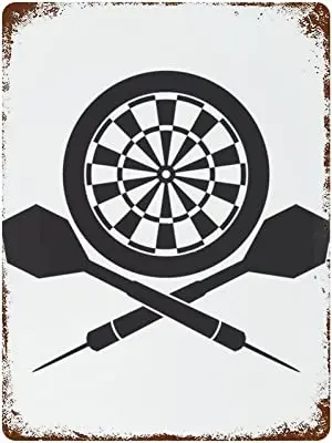 

Darts Board Logo Retro Metal Tin Sign Vintage Printed Poster For Home,Store,Bar Wall Decoration