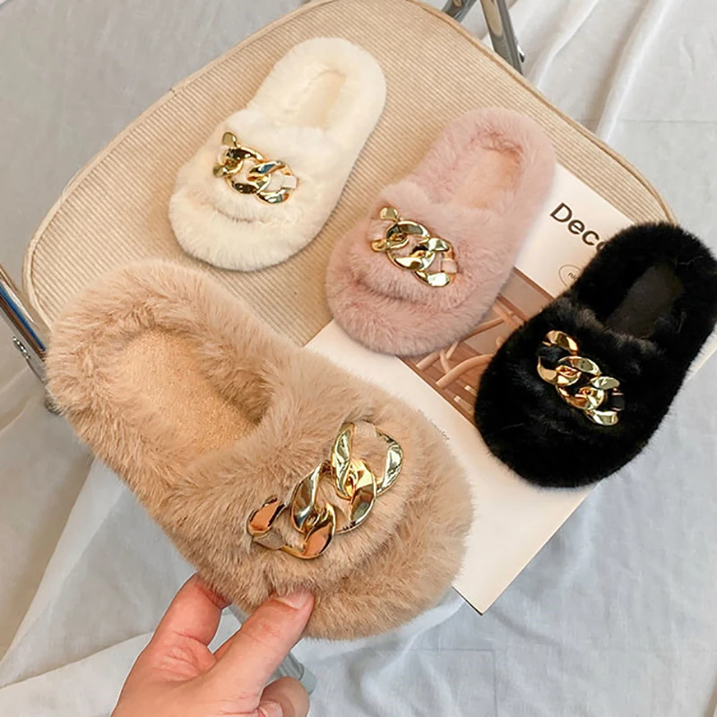 

Kids Slippers Girls Slippers Winter Warm Fur Slippers Warm Cotton Slippers Girls Shoes Kids Shoes