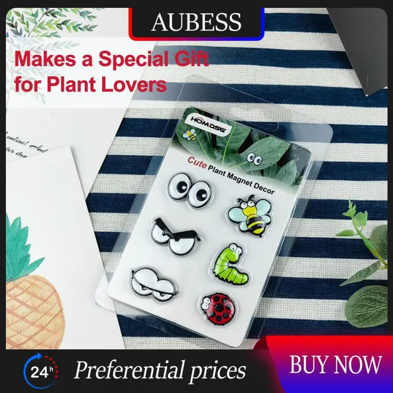 

Материал для глаз и насекомых, искусственные глаза, милое растение, листья, искусственный вес, водонепроницаемый уникальный подарок, магнитное украшение для любителей растений