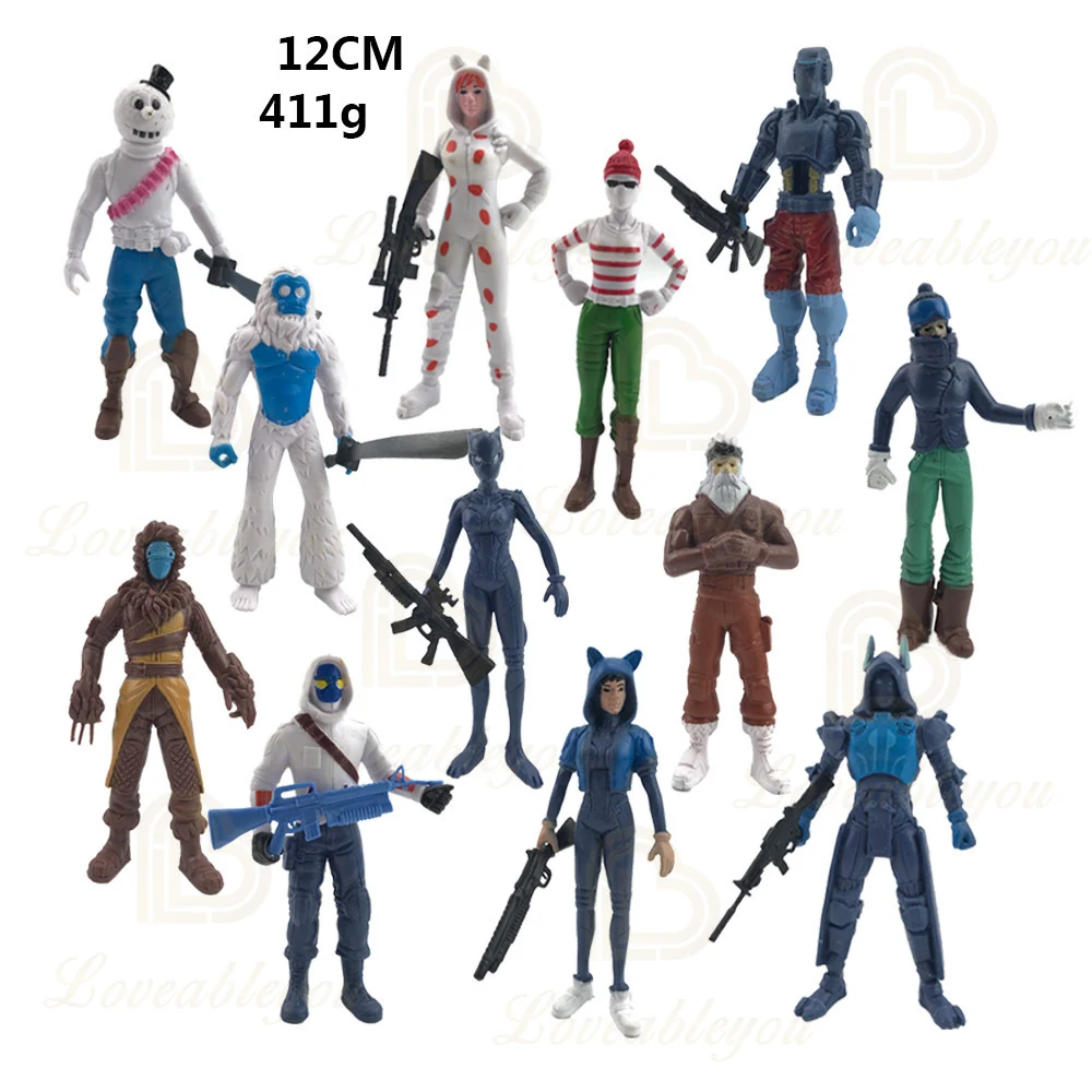 

4.5inch Season 7 Fortnite Figures Set ONESIE Action Figure Model Game Figures Models 12pcs/set Kid Birthday Toys Gift