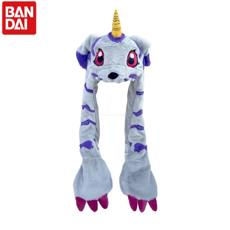 

Original Japan Digimon Adventure Kawaii Gabumon Plushie Cap Hat Pinch Plush Hat Keep Warm Hat Ears Up Head Ornament For Girls