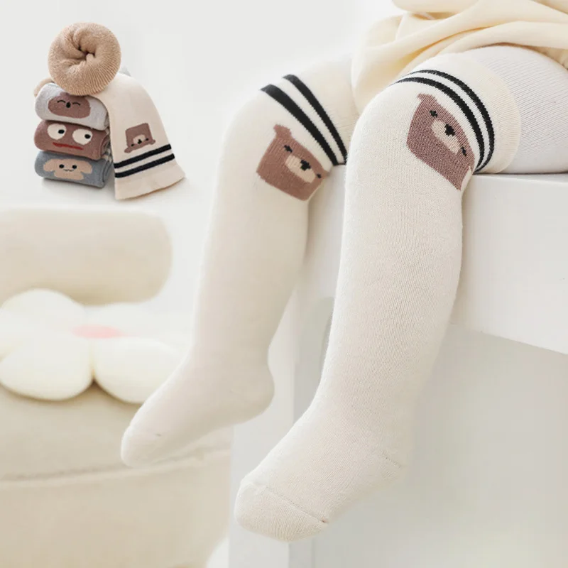 

Winter Baby Socks Leg Warmer Thickening Cotton Long Sock for Girls Boys Cartoon Infant Stockings Home Kids Accessories 0-3 Years