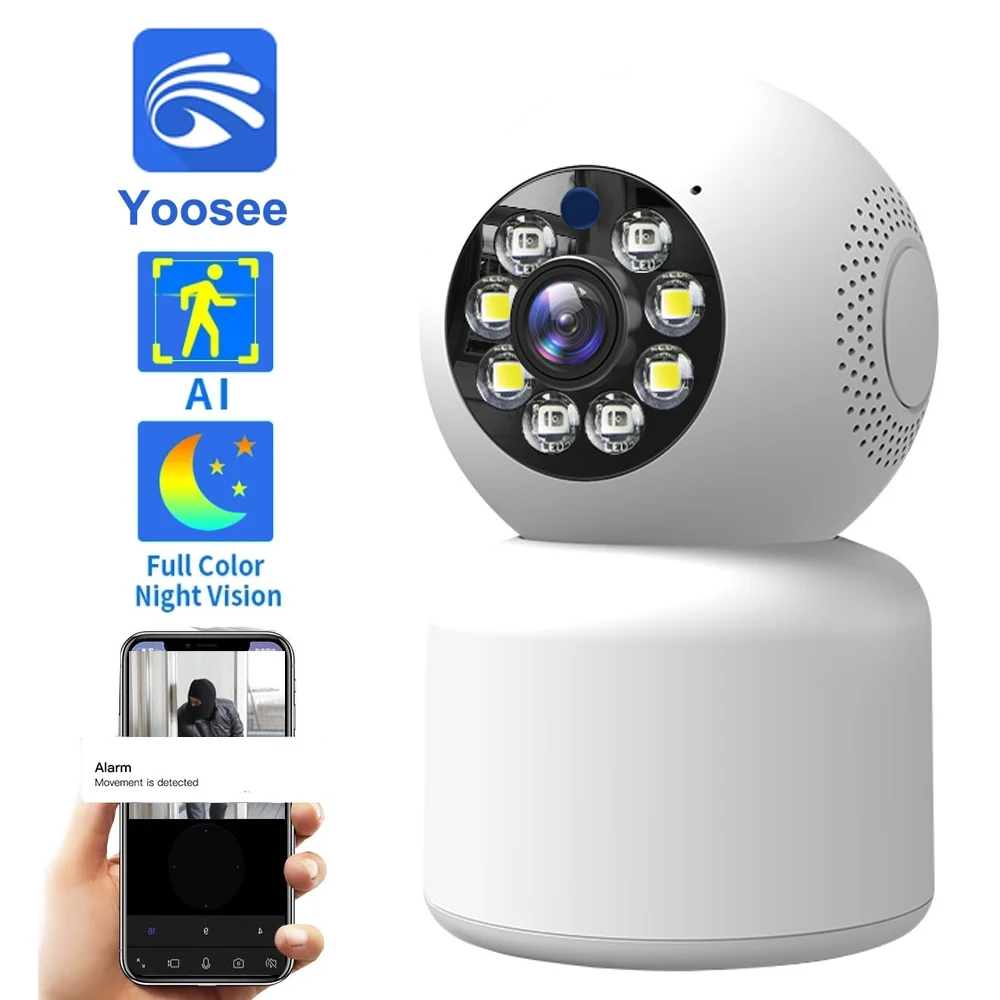 Yoosee 2MP 3MP Home Security Wifi Camera Wireless IP Camera Baby Monitor Pan Tilt Remote Control Two Way Audio Night Vision CCTV