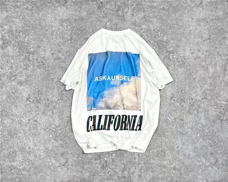 Хорошее качество модные мужские рубашки Askyurself California 1:1 футболка оверсайз