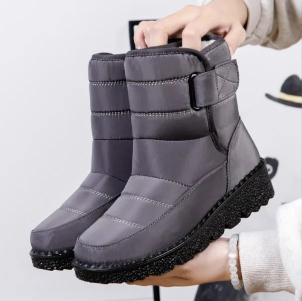 Women's Boots 2023 New Winter Warm Wedge Platform Shoes Snow  Waterproof Low Heel Ankle Boots Women Shoes Women
