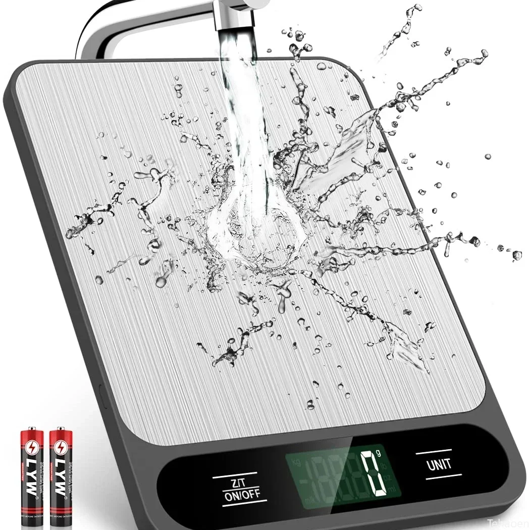 Фото Цифровые кухонные весы 10 кг/1 г, USB-весы для еды, кофе, умные электронные водонепроницаемые цифровые весы для выпечки и кулинарии №1