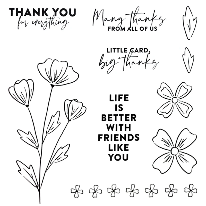 

Новинка 2021, прозрачный штамп с изображением растений на День Благодарения и металлические Вырубные штампы для творчества, поздравительная ...