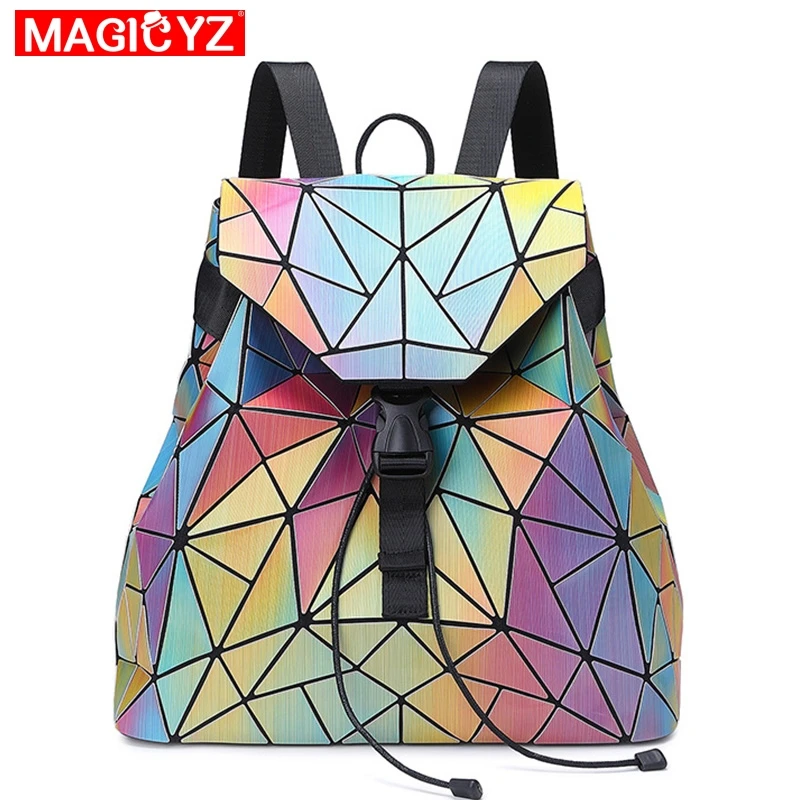 

Для женщин рюкзак модных цветов шить дорожная сумка Для мужчин Для женщин рюкзак для девочек и мальчиков сумки на плечо с геометрическим ри...