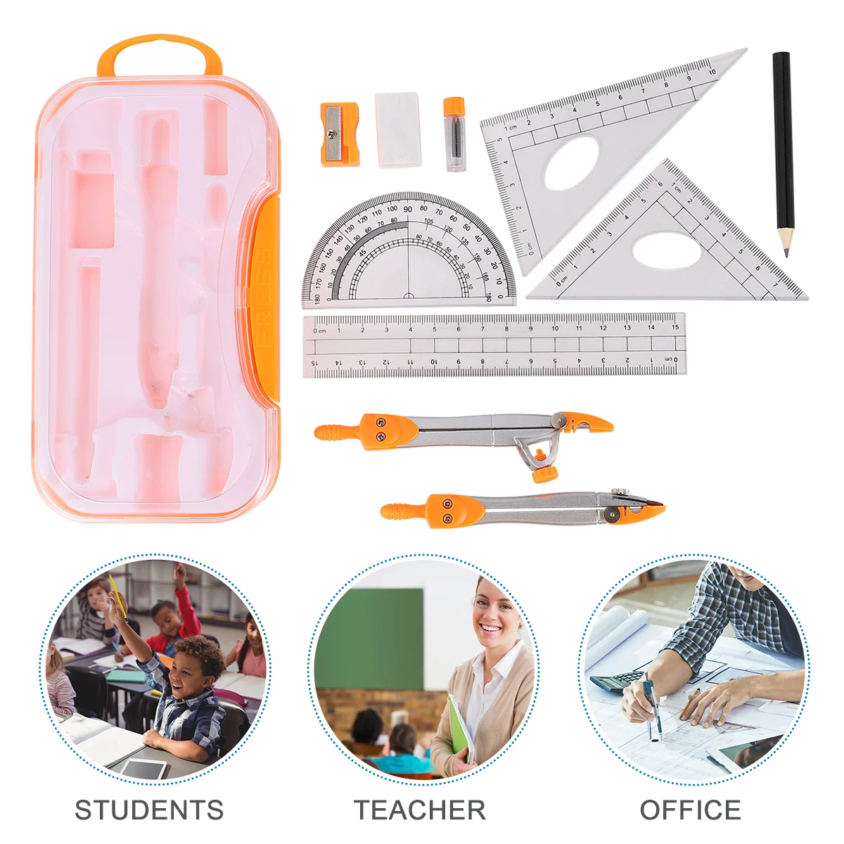 

1 Set Student Compasses Set Teaching Tool Kids Drafting Supplies for Students