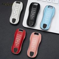 tpu car key case protective cover for porsche panamera cayenne 971 911 9ya macan boxster 34 buttons key shell auto accessories