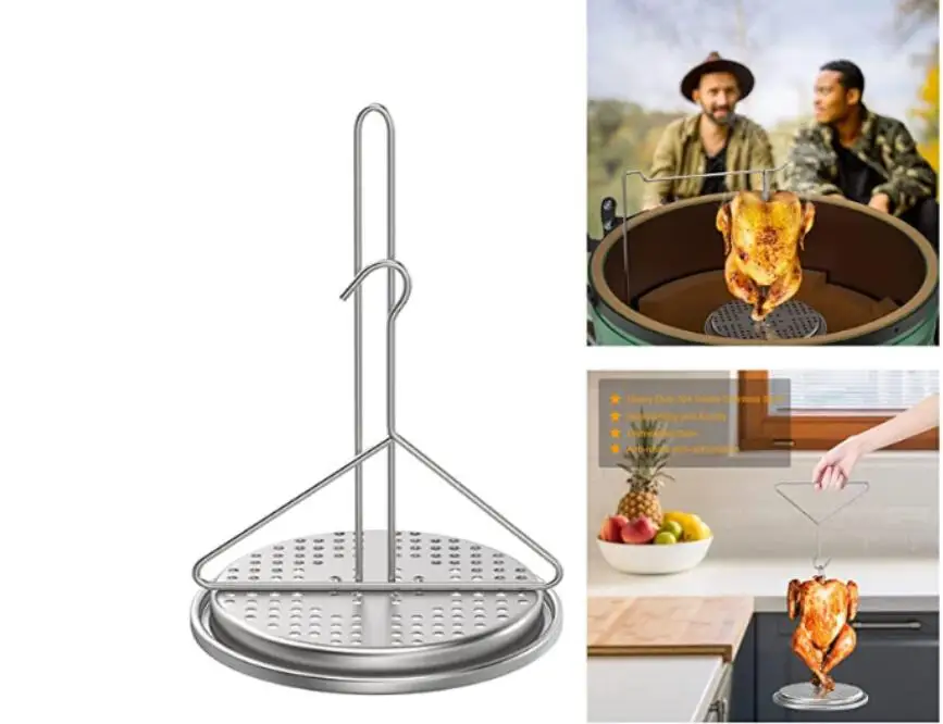 

Перфорированная алюминиевая вешалка для барбекю и птицы, 24x24x40