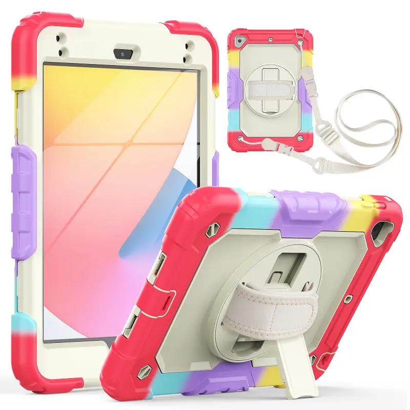 

Silicone Case for Ipad Mini 5 Mini 4 Shell Kids Safe Foam Shockproof Soft Hard PC Stand Tablet Cover Shoulder Hand Strap