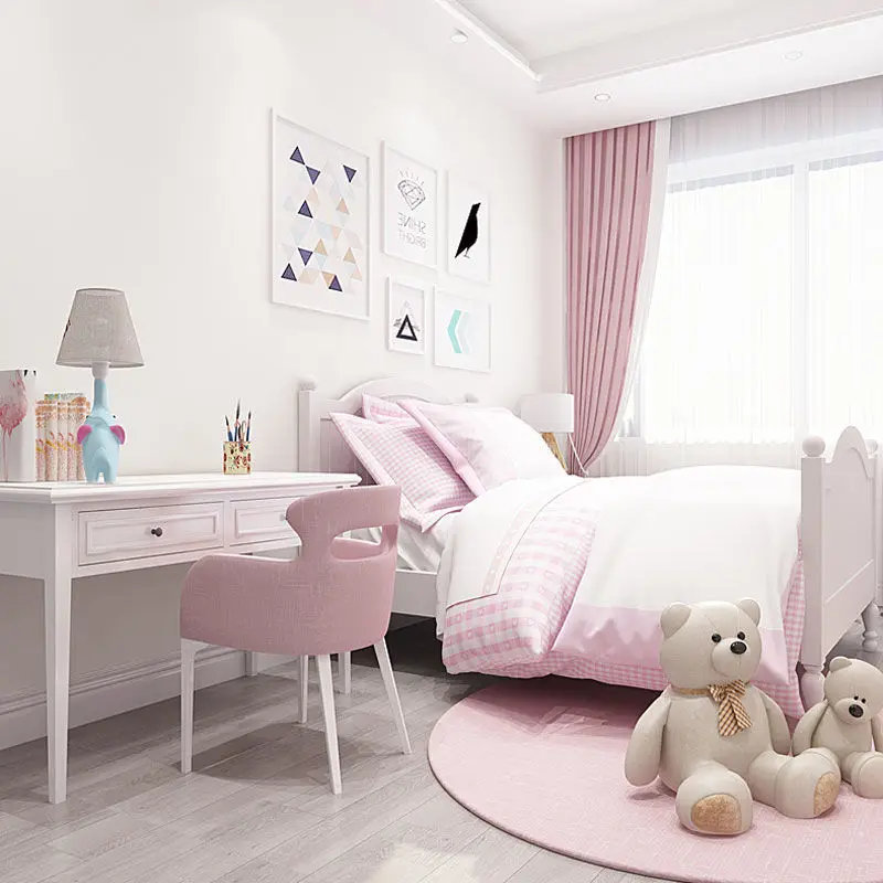 

Kids Room Matte Self Adhesive Solid Color Wallpaper Furniture Cabinetry Renovation Vinyl Film DIY Kitchen Bedroom Room Decor