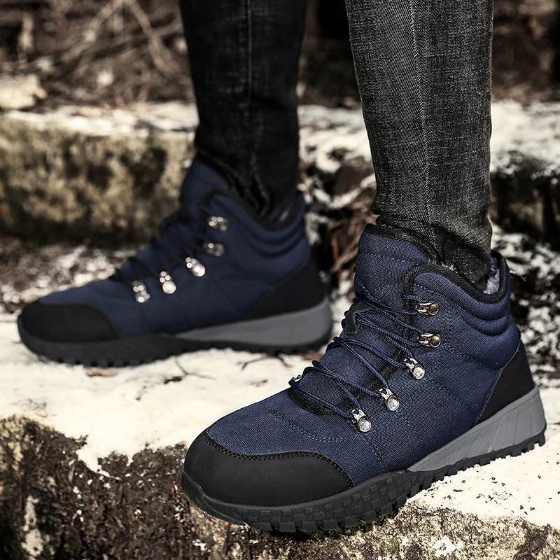 

2023 New Large Sport Tourism Outdoor Snow Boots with Plush Zhongbang Outdoor Men's Shoes Cotton Shoes