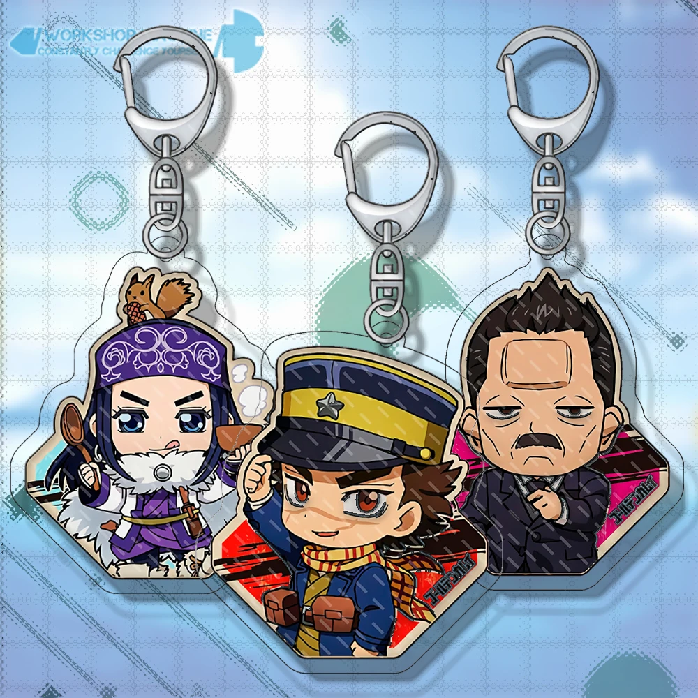 

Golden Kamuy Keychain Accessories 6cm Jewelry Aestethic Mold Resin Anime Cute Free Shipping Decoration Japan Accesories Fashion
