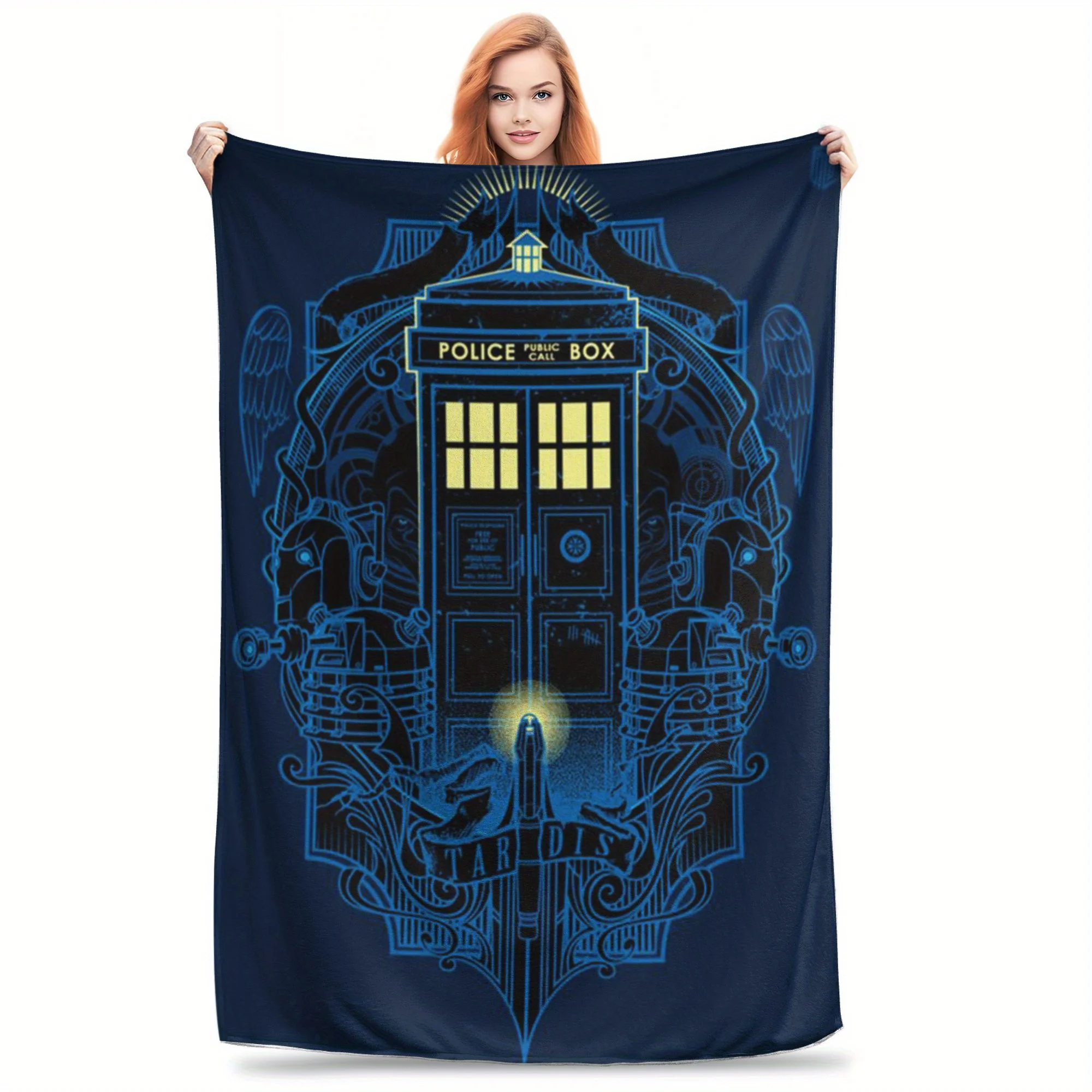 

TARDIS Синее фланелевое одеяло