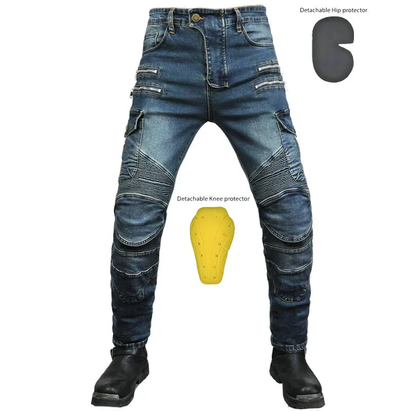 Men Motorcycle Outdoor Riding Rider Camo Jeans Equipment Protective Gear Road Racing Stretch Pants Multi-Color Optional 2022 New