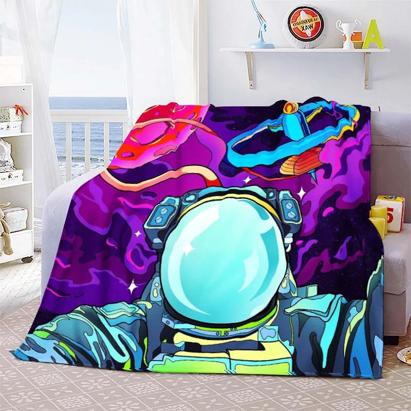 

Space Astronaut Sci-fi Imagination Klein Art Print Blanket Bedroom Living Room Keep Winter Autumn Warm Gifts Friends and Family