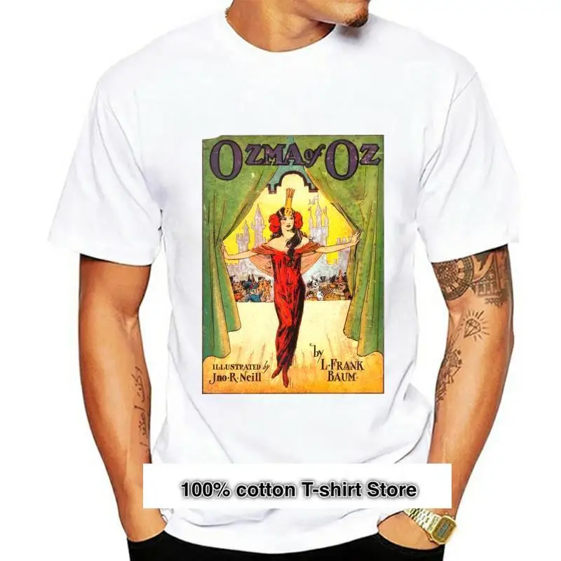 

Camiseta Vintage para hombre, camisa con cubierta de libro de Ozma of Oz L Frank Baum, camiseta para mujer