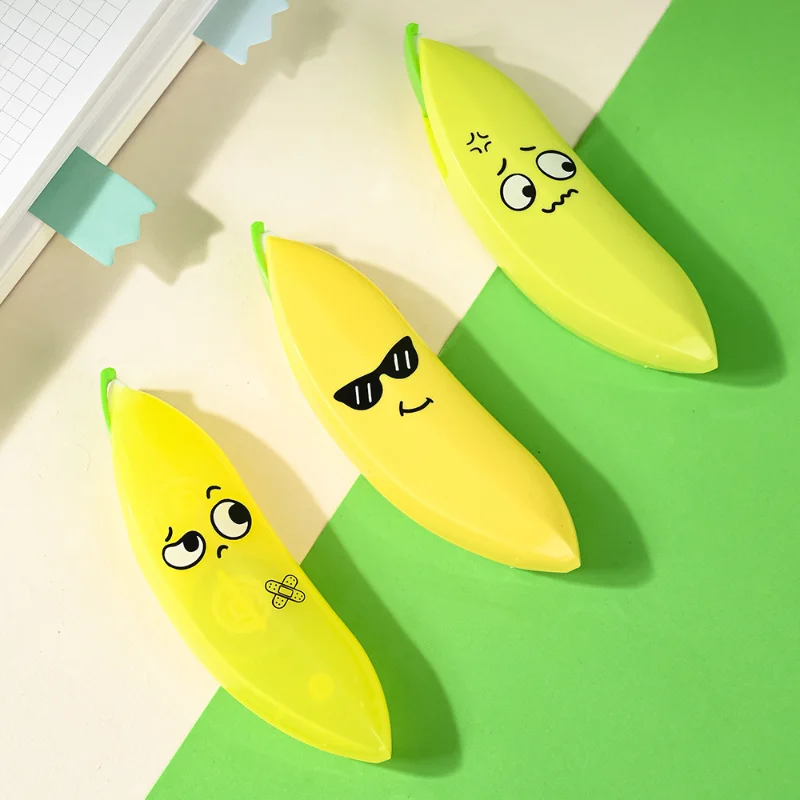

Creative Banana Portable Correction Tape Kawaii White Out Corrector Stationery Student Prize School Office 6Mx5MM