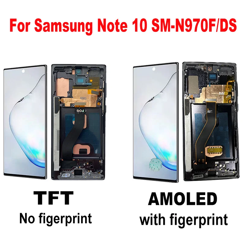 Сменный ЖК-дисплей для Samsung Galaxy Note 10 SM-N970F/DS дисплей сенсорный экран дигитайзер в сборе для Samsung Note10