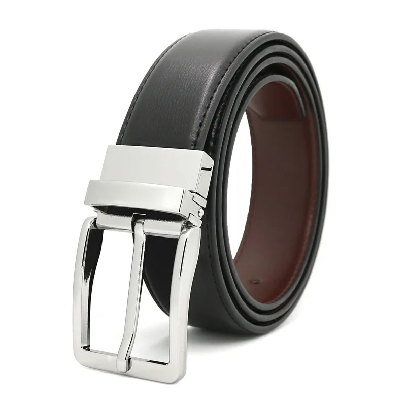 

New luxury belt men Genuine Leather youth business rotating buckle belt men's high-quality fashion jeans designer belt