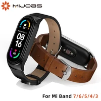 band strap for xiaomi mi band 6 7 5 4 3 nfc leather wristband for miband 6 global version bracelet for mi band 5 6 7 correa