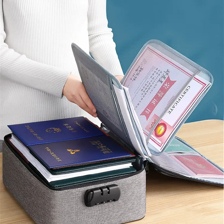 Multifunctional Briefcase Office Waterproof Document Material Storage Bag Business Trip File Organize Pouch Accessories Supplies