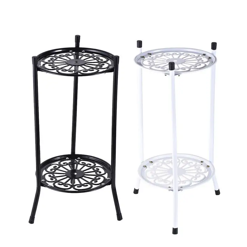

European Simple Style Wrought Iron Landing Flower Racks MultiTier Wrought Iron Stand For Balcony Room Shelf Bedroom Holder